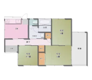 愛媛県四国中央市中之庄町【一戸建】の間取り