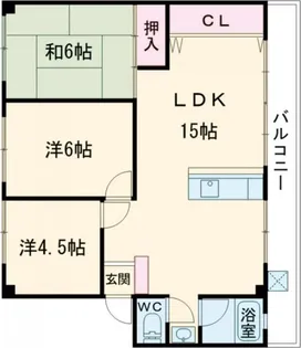 マンションリバーサイド【3階】の間取り