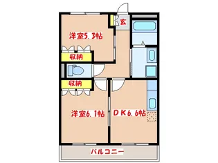 グリーンヒルズ杏【1階】の間取り