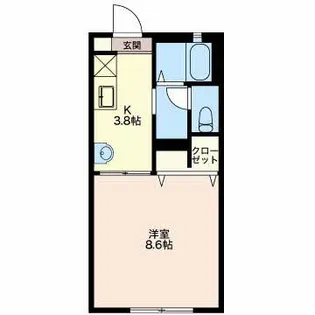 新潟県新発田市大栄町1【アパート】の間取り
