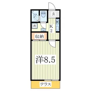 ジュネス亜梨【1階】の間取り