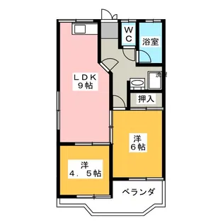高木ハイツ【2階】の間取り