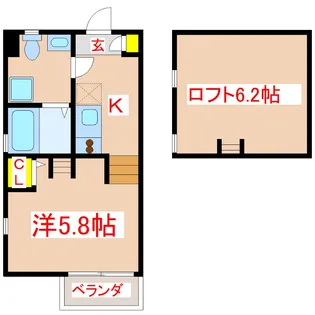 アクアリウス II【2階】の間取り