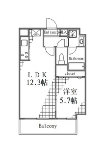 クオーレ浅草【5階】の間取り