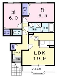 岡山県浅口市金光町大谷【アパート】の間取り