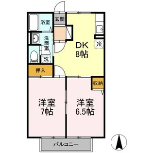 メゾン・ラ・シャンス【2階】の間取り