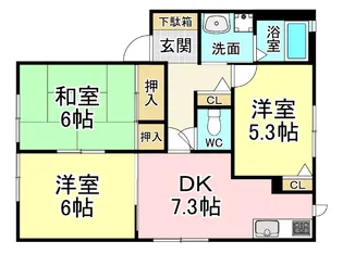 グランドメゾンII B棟【1階】の間取り