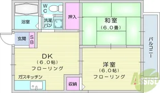 ノブハウス仙台【2階】の間取り