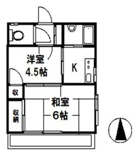 若葉荘【2階】の間取り