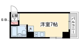 アールキューブ新大阪【7階】の間取り