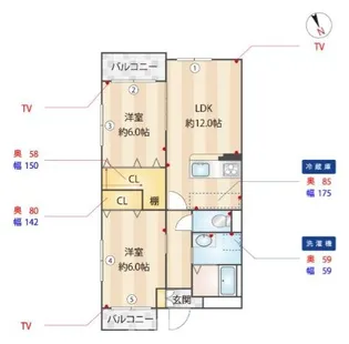 コンフォール別府【4階】の間取り