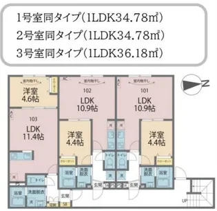 カインドネス八王子元横山町【3階】の間取り
