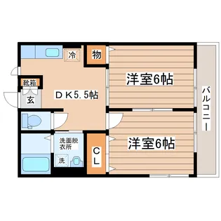ハイマート長町【1階】の間取り