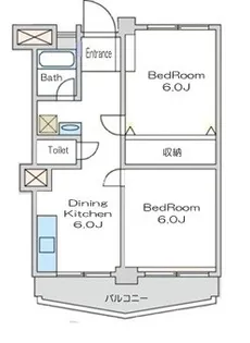 マンションニュー恵比寿【6階】の間取り