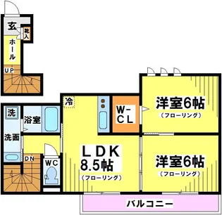 東京都三鷹市中原1【アパート】の間取り