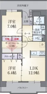 カルフール・パレ【4階】の間取り
