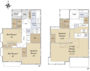 東京都武蔵野市中町3【一戸建】の間取り