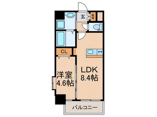 KAUNIS上野芝【4階】の間取り