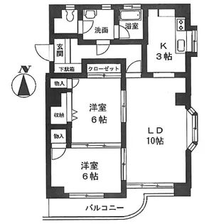 東京都港区麻布十番3【マンション】の間取り