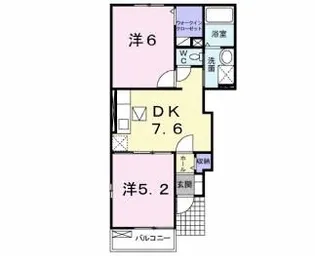 カーサ・カルム B【1階】の間取り