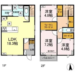 東京都練馬区中村南1【一戸建】の間取り