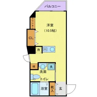 フラワーシティINブラボン【3階】の間取り