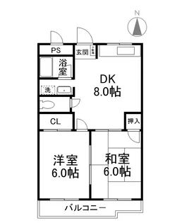 三矢ハイム【3階】の間取り