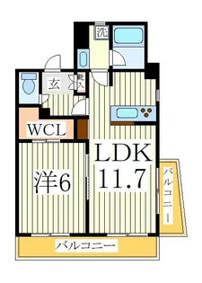 オアシスD棟【2階】の間取り