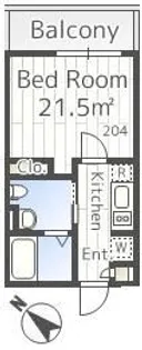 LAPiS西新宿【2階】の間取り