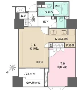 ザ・パークハウス千代田麹町【7階】の間取り