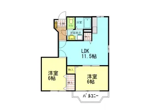 ソレイユ・ルヴァン A棟【1階】の間取り