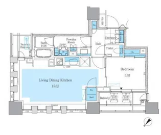 東京都中央区月島1【マンション】の間取り