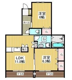 APTエクセル【1階】の間取り
