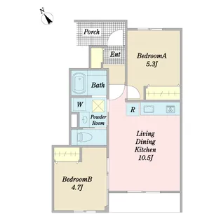 ラディ菊名【1階】の間取り