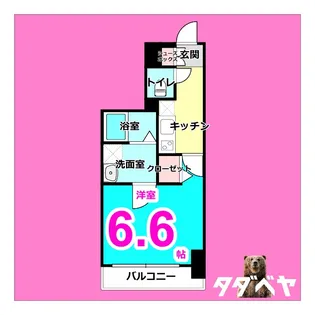 ディアレイシャス東別院III【7階】の間取り