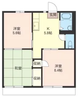 内野コーポ【1階】の間取り