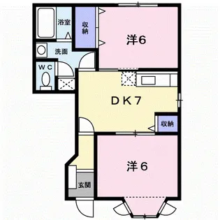 サンセール保崎【1階】の間取り