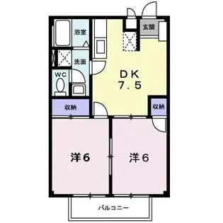 ソレイユ唐崎【1階】の間取り