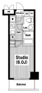 グランド・ガーラ南麻布【6階】の間取り