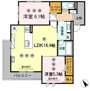 ベルミー【3階】の間取り