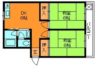 高谷マンション【4階】の間取り