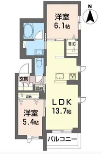 リリエート本太【1階】の間取り