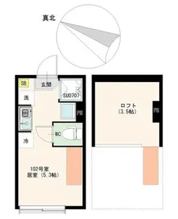 カルーセルエルドラド【1階】の間取り