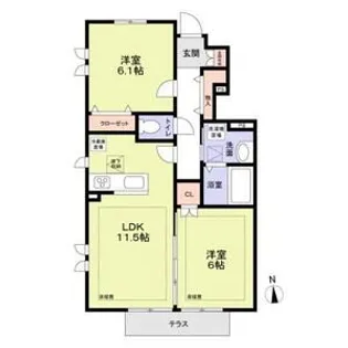 メゾンサクラ【1階】の間取り