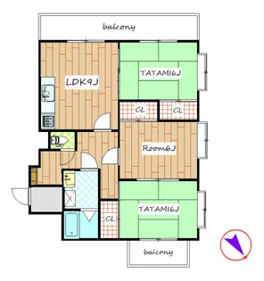 ハイム屋敷前【1階】の間取り