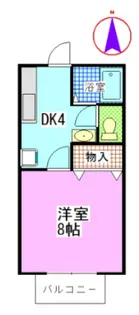 シングルライフ富田【2階】の間取り