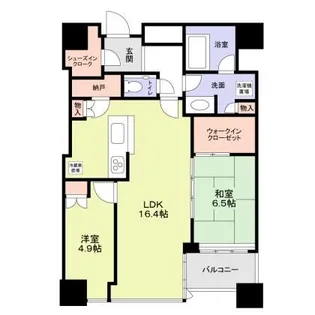 プラウドタワー千代田富士見【28階】の間取り