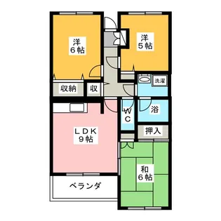 エスポワールさつきが丘【2階】の間取り