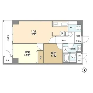 カルチェ恵比寿【4階】の間取り