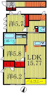 シェルコリーヌ I【2階】の間取り
